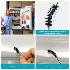 Flexible Feeding Tube Cleaning Brush Slim Drain Hole Cleaning Tool Hose Pipe Cleaning Brush Black Color