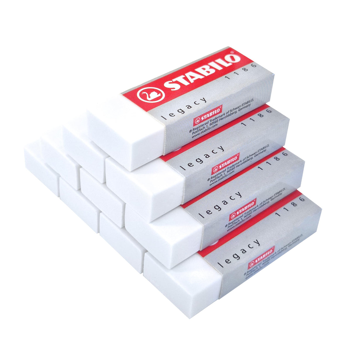 Eraser - STABILO Legacy 1186 - Pack of 10 - White