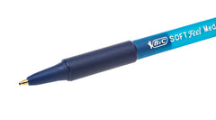 BIC Soft Feel Clic Grip Pen - Blue, Pack of 3