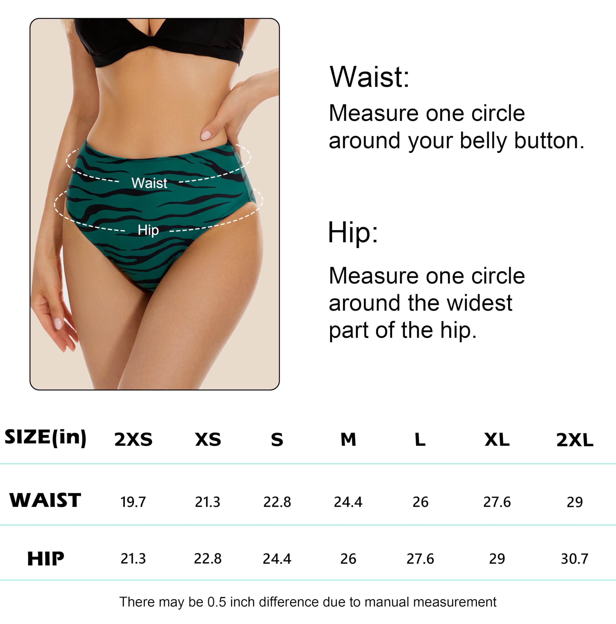 Leovqn Period Swimwear Leakproof Menstrual Bikini Waterproof Bottom UPF 50and Swim Brief Light Flow - Teens Girls Women_Green Camo_S