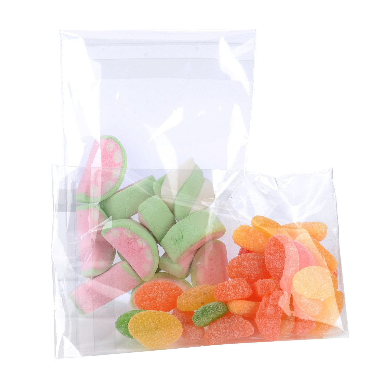 300 Pieces (3 x 5 Inches) Clear Cellophane Bags Self-adhesive Sealing Treat Bags OPP Plastic Bag for Candy, Soap, Cookie, Valentine Chocolates