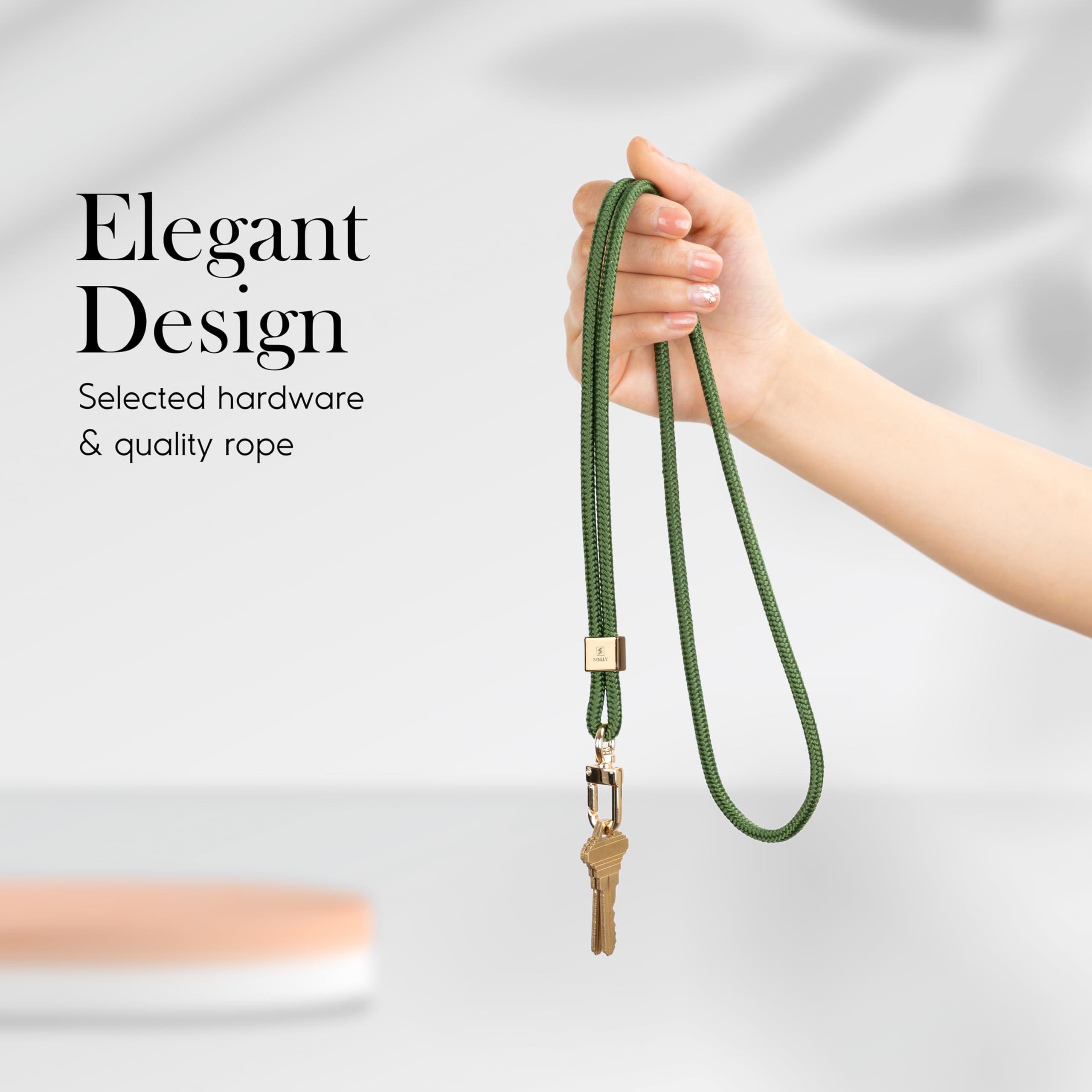 SENLLY Neck Lanyard Strap for Keys, Original Minimalist Design KeyChain and ID Badge Holder