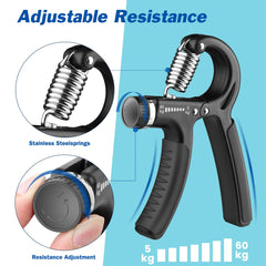 Single - AIXPI Hand Grip Strengthener, Grip Strength Trainer with Adjustable Resistance 11-132 Lbs (5-60kg), Forearm Strengthener, Hand Exerciser for Grip Strength, Muscle Building and Injury Recover