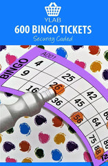 YLAB 600 Bingo Tickets - Choose Colour: Purple