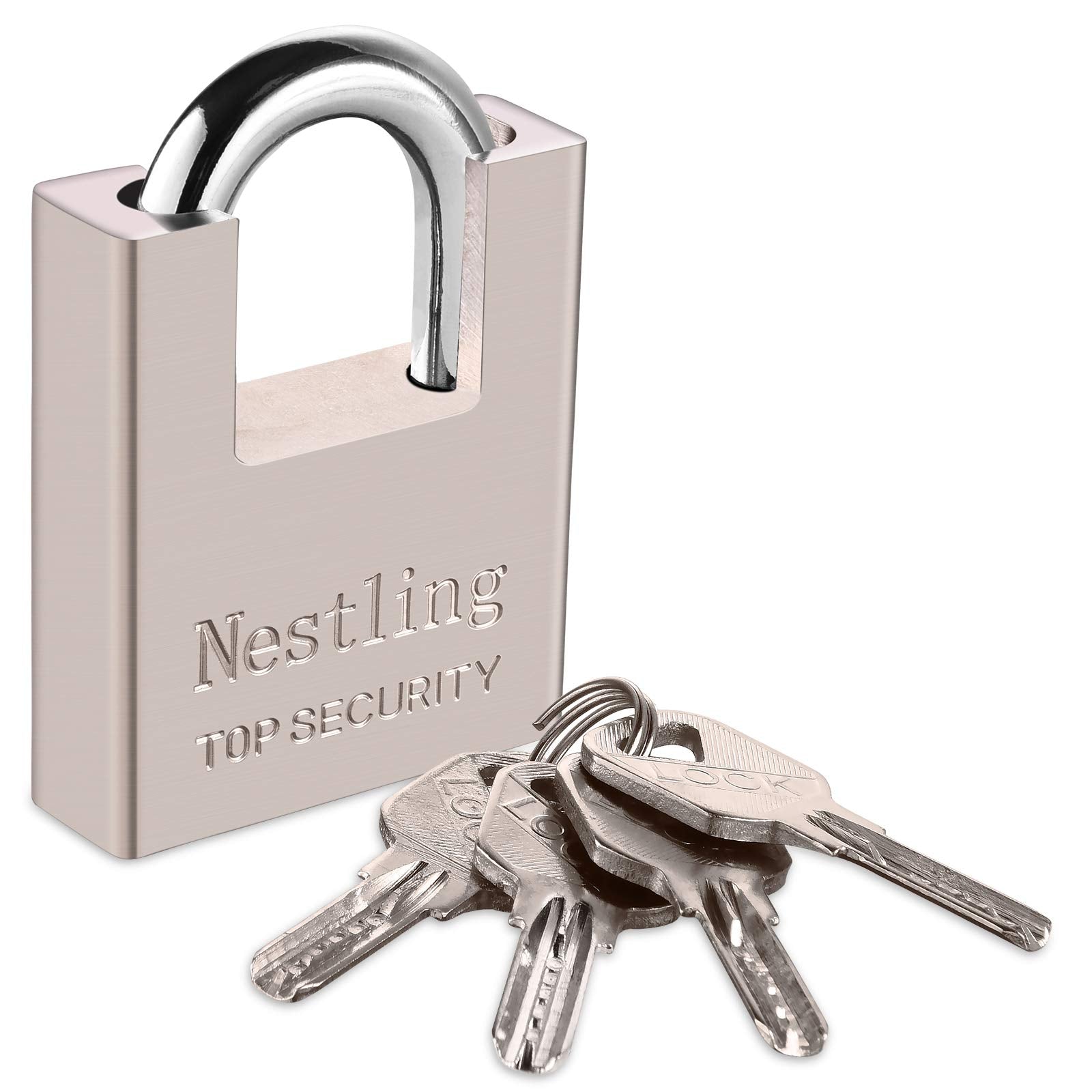 AMMIY 60mm Padlock Best Used for Warehouse, Container, Garage, Shutter, Storage Units, Sheds, Garages, Fences High Security Padlock with 4 Keys