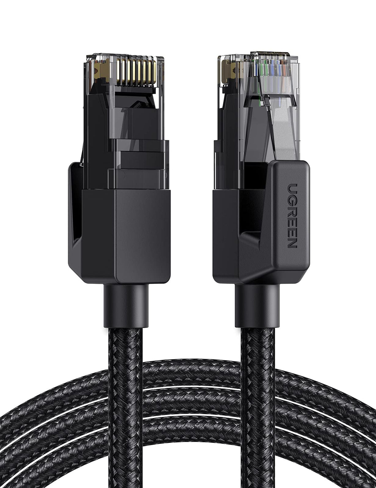 UGREEN Cat 6 Ethernet Cable, High-Speed Gigabit Network Cable, POE 1000Mbps 250Mhz/s Braided Internet Cable RJ45 LAN Patch Cord Compatible with Router, Modem, Smart TV, PC & Laptop, PS5/PS4 Switch(2M)