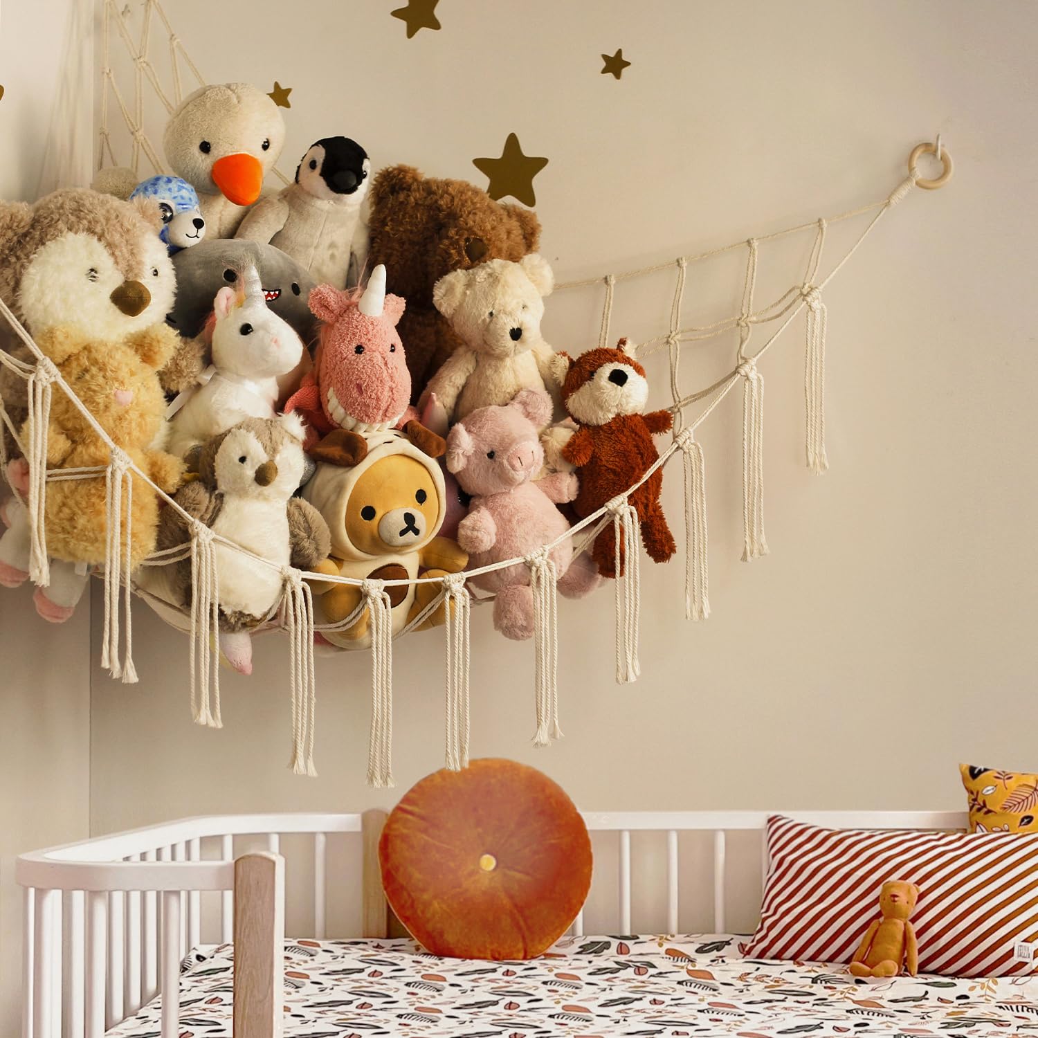 Teddy Hammock - Toy Storage Hammock for Stuffed Animals - Teddy Bear Storage - Soft Toy Storage Net - Nursery Preppy Room Decor