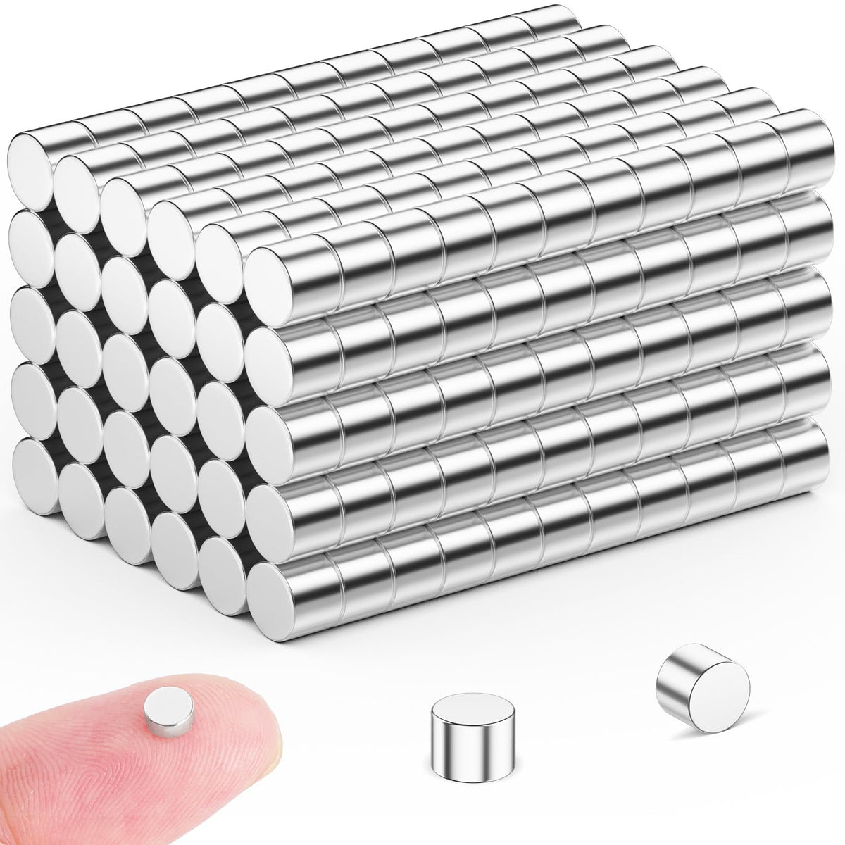 FINDMAG 50 Pcs 4 mm x 3 mm Neodymium Magnets, Small Fridge Magnets, Mini Craft Magnets, Whiteboard Magnets, Circular Magnets for Whiteboard, Magnets for Crafts, Photos, Tools, Arts, Hobbies, DIY