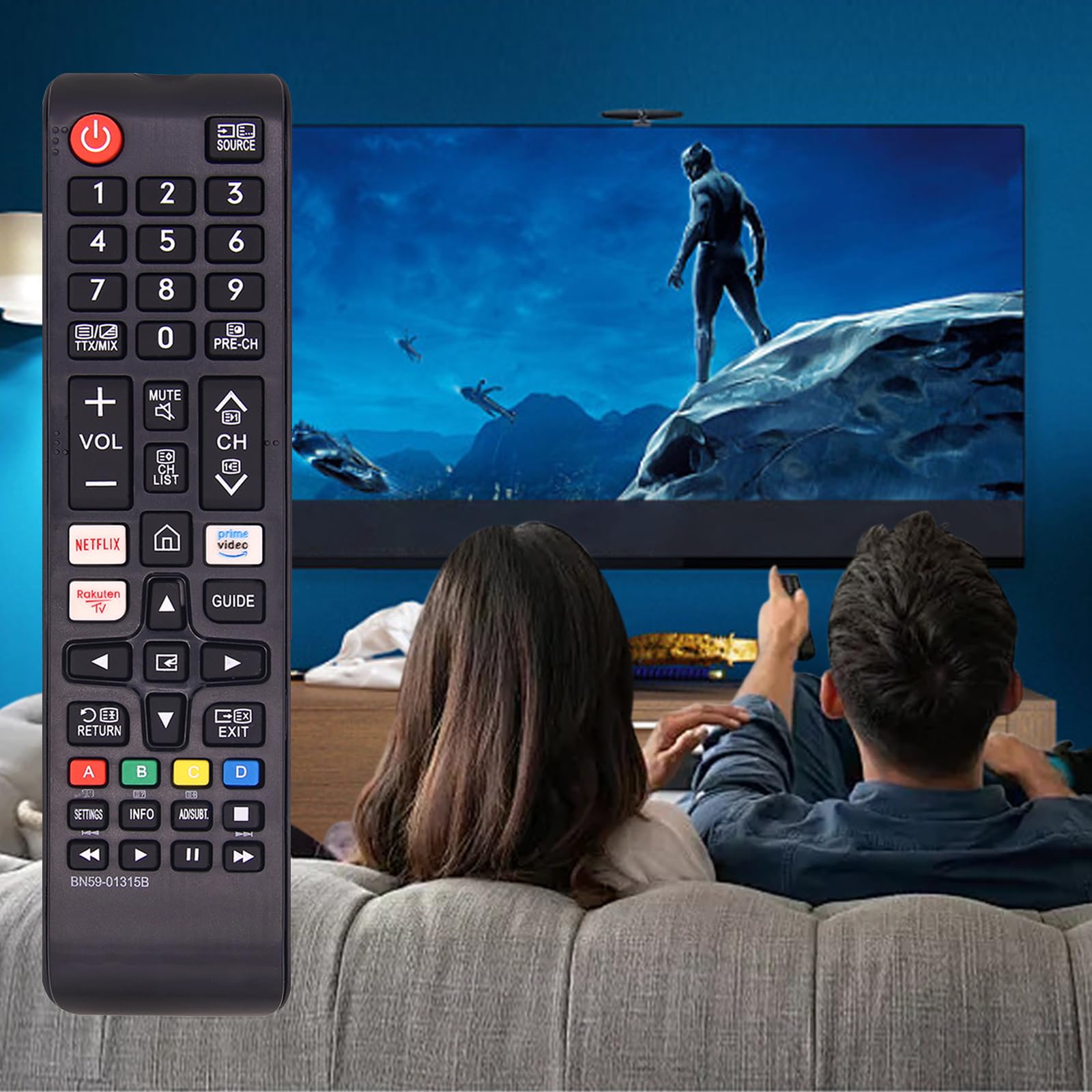 Samsung BN59-01315B Remote Control: Compatible with 4K UHD HDR QLED TVs, Quantum TVs, and All Samsung Models