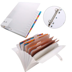 A4 Wide Colour Tabs 【5 Pack】File Dividers Coloured Mylar Multi Colours 1-12 Multipurpose Porous Index Dividers