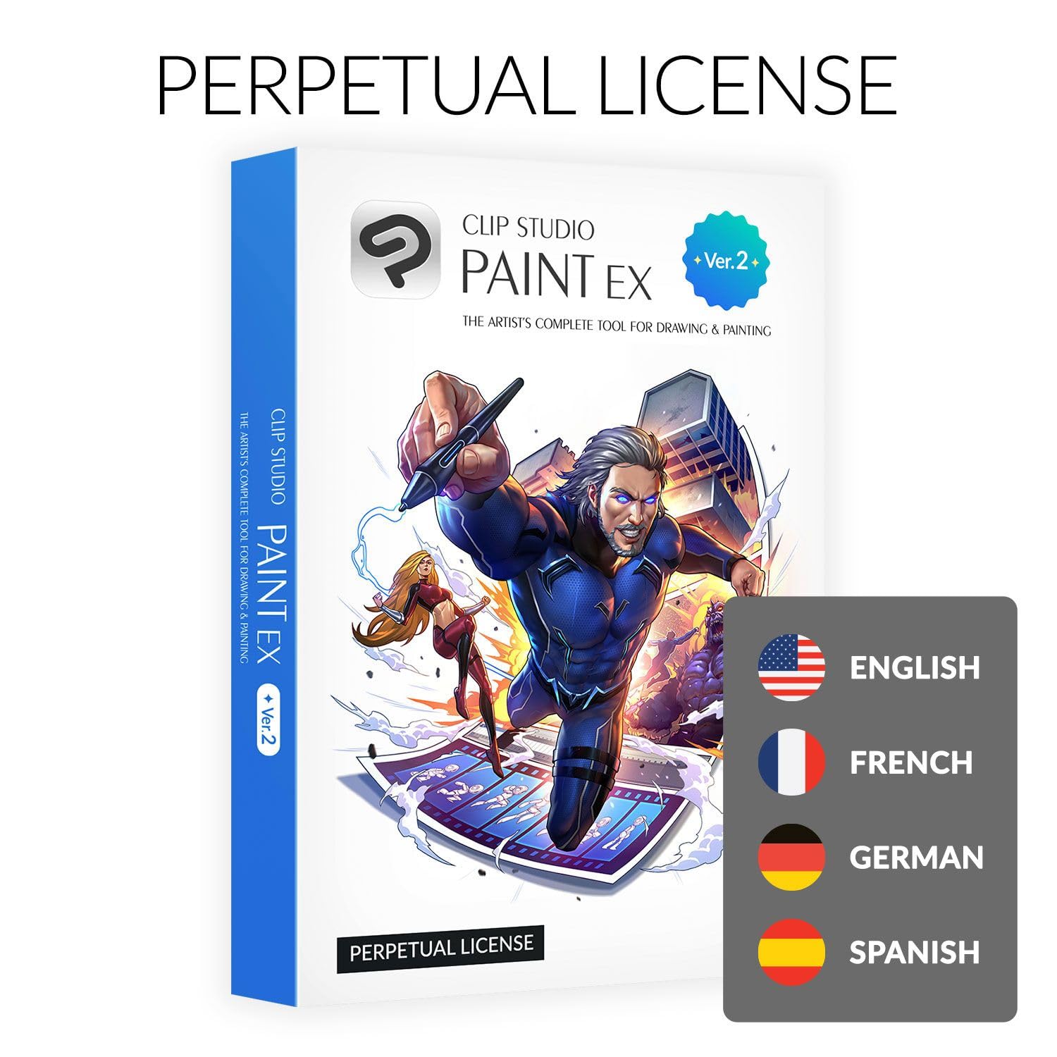 CLIP STUDIO PAINT EX - Version 2   Perpetual License   for Microsoft Windows and macOS