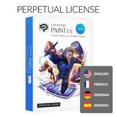 CLIP STUDIO PAINT EX - Version 2   Perpetual License   for Microsoft Windows and macOS