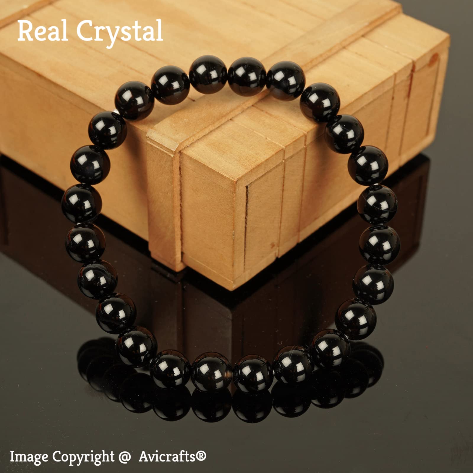 Ultimate Protection Bracelet - Handmade Natural Black Obsidian Bracelet - Gemstone 8mm Round Beads Natural Stone Yoga Bracelet - Stone Beaded Stretch Bracelet