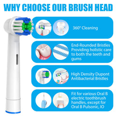 Replacement Toothbrush Heads Compatible with Oral B Braun, 12 Pcs Professional Electric Toothbrush Heads Brush Heads Compatible with Oral B Replacement Heads Refill 7000/Pro 1000/9600/500/3000/8000