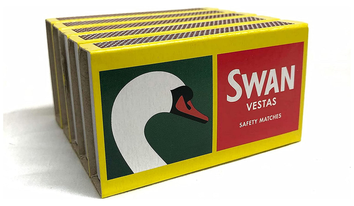 Bryant & May Swan Vestas Safety Matches, Wood, Pack of 5