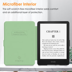 FINTIE Slimshell Case for 6.8 inches Kindle Paperwhite (11th Generation-2021) and Kindle Paperwhite Signature Edition - Premium Lightweight PU Leather Cover with Auto Sleep/Wake, Sage Green