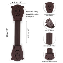 QOPAHI Car Seat Strap Anti Escape, Baby Harness Chest Clip Car Seat Safety Clip, Prevent Children/Kids Taking Their Arms Out of Child Car Seat/High Chairs/Strollers/Baby Reins(2 Pack, Brown)