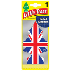 Little Trees Air Freshener Tree MTR0087 United Kingdom For Car Home Boat Caravan - Single Pack, Red white blue