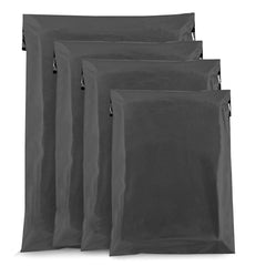 AKAR - 60 Mixed Mailing Postal Self-Seal Closure Plastic Bags Envelopes for Posting Clothes, Postal, Packaging, Shipping Tempered Proof, Secure Medium Postage Sizes Grey