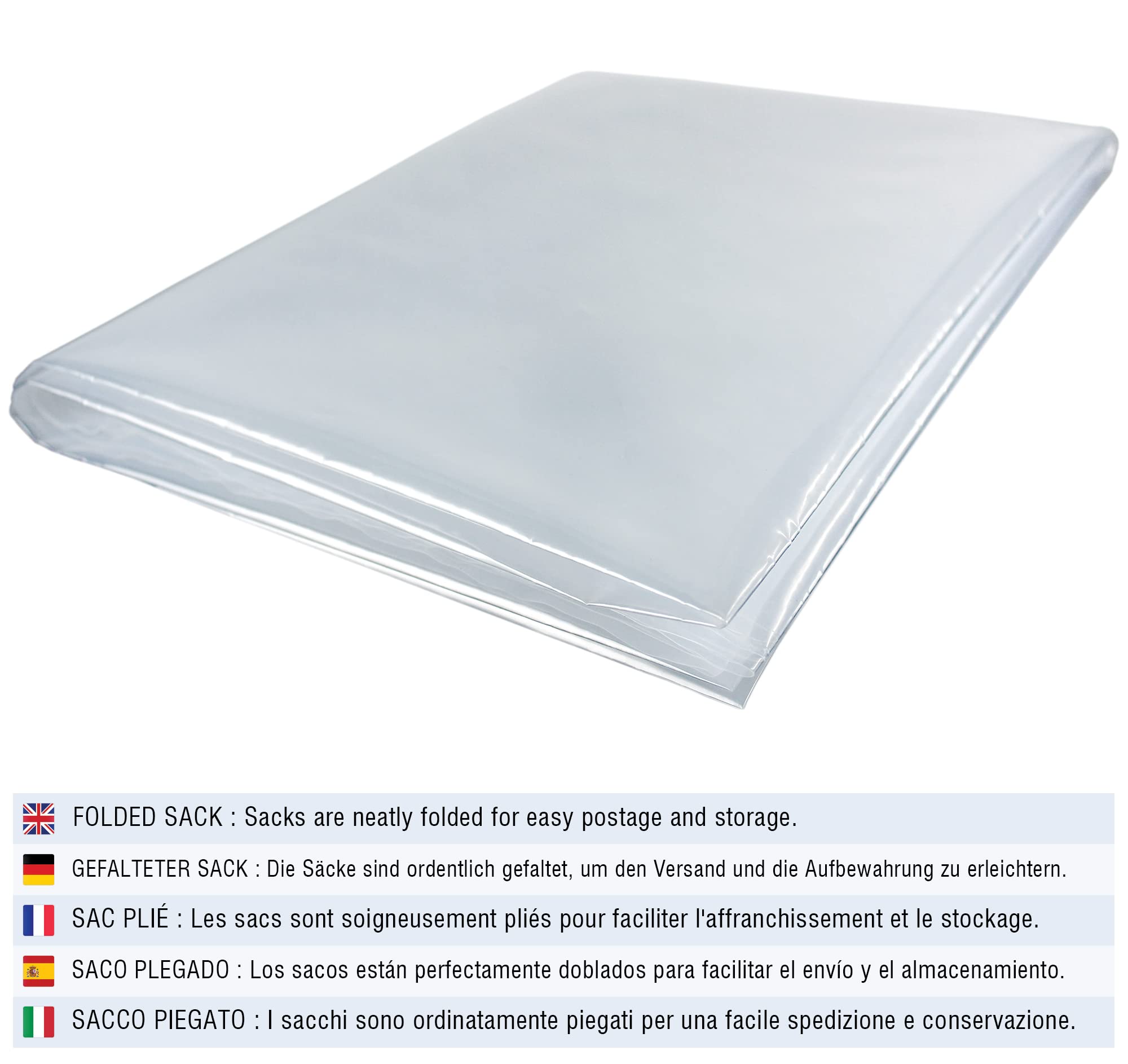 1 x XX Large Heavy Duty Clear Plastic Storage Bag - 92cm x 122cm (36 inches x 48 inches), 127mu (500 gauge) - Jumbo Transparent Waterproof Clean Tough Durable Strong Huge Sack (Pack of 1)