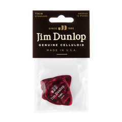 Jim Dunlop 483P09TH Guitar Pick Player Pack - Red Pearl (Pack of 12)