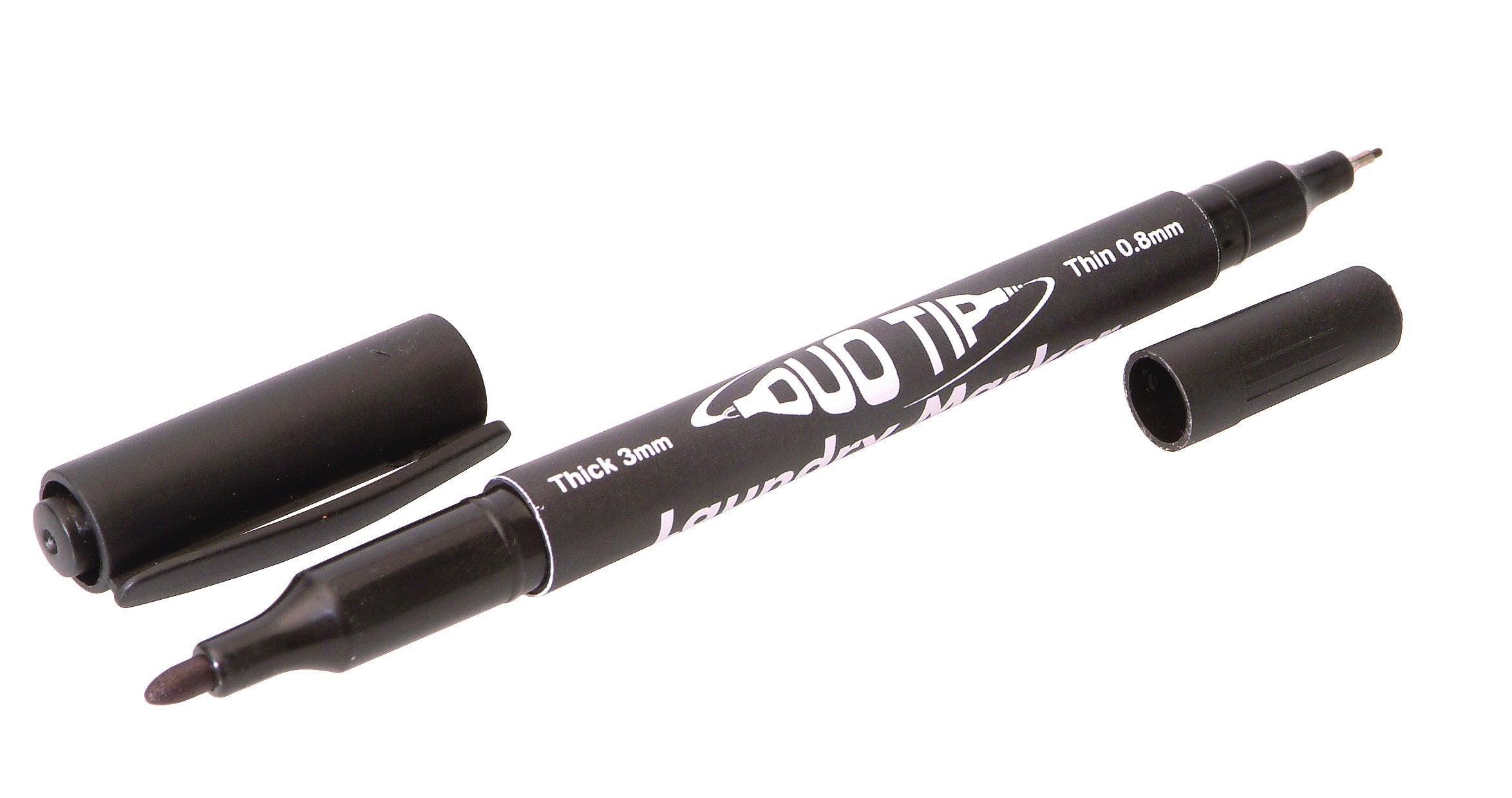 Helix Dual Tip Fabric and Laundry Permanent Marker Pen - Black