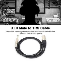 XLR Male to 1/4 Inch (6.35mm) TRS Jack Lead Balanced Signal Interconnect Cable 1/4 inches to XLR Patch Cable for Microphone Speaker Stage DJ(300CM)