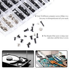 HSEAMALL 392PCS Computer Screws Set,PC Case Screw Motherboard Standoff Screws for Hard Drive Fan Power Chassis Graphics Repair