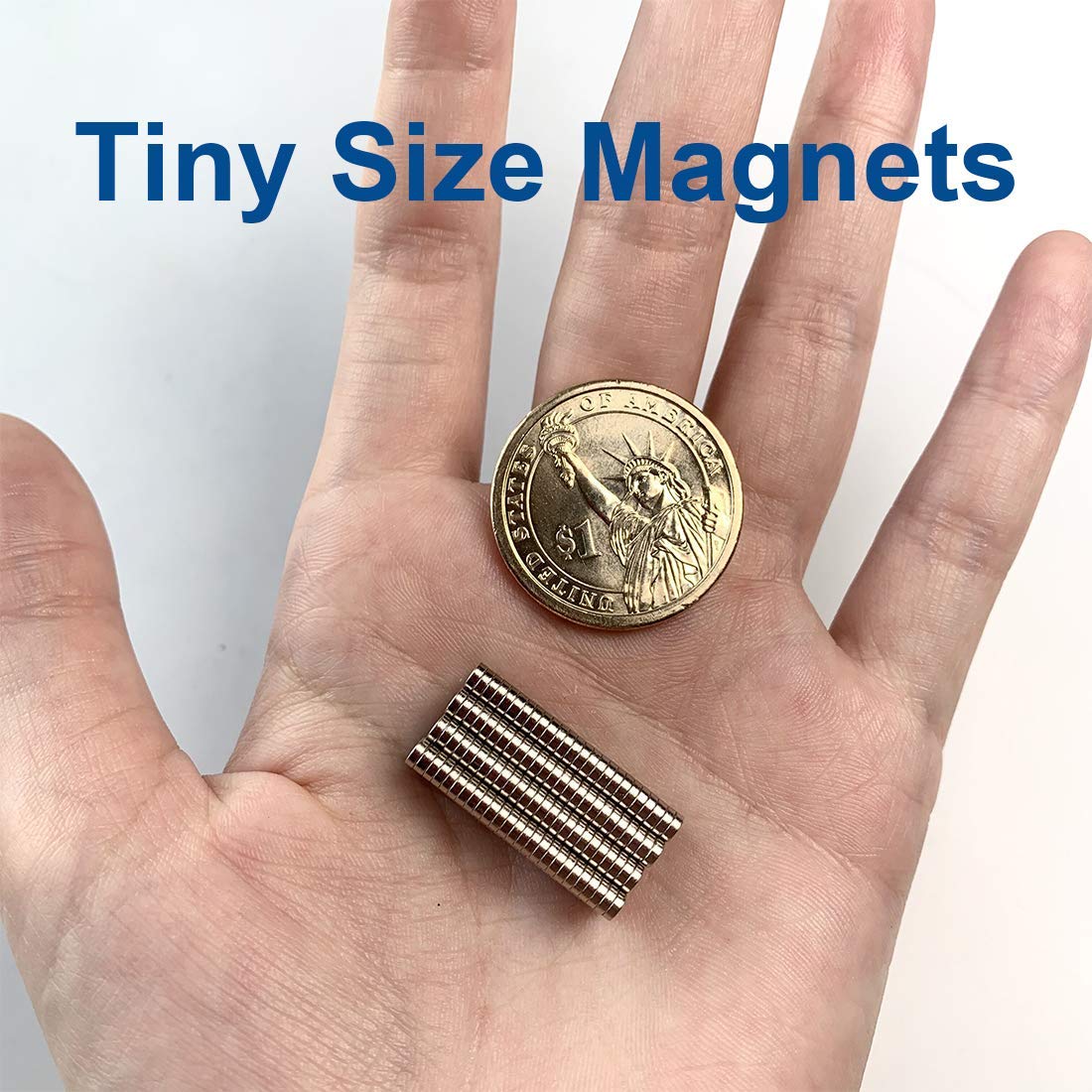 300pcs 3x1mm Magnets - MEALOS Tiny Magnets Neodymium Magnets Rare Earth Magnets - Mini Magnets Round Magnets for Crafts - Small Magnets for Miniatures Small Models - Come with a Storage Case