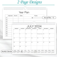 18 Mo Calendar 2024/25, A4 Wall Calendar 2024-2025, Monthly 2025 Calendar for Family Planner, Month to View From July 2024 - Dec.2025, Academic Calender for Office Kitchen, Simple Style