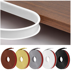 flintronic 3m*18mm U-Shape Flexible Furniture Edge Banding, Baby Safty Baby Edge Protector, Self Adhesive TPE Wood Edging Tape, DIY Furniture Edge Trim for Table, Cabinet, Furniture Restoration