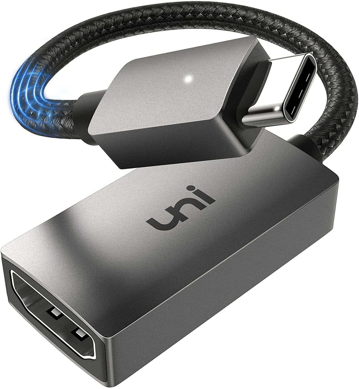 uni USB C to HDMI Adapter 4K, High-Speed HDMI to USB-C Adapter Type C (Thunderbolt 3) HDMI Converter Compatible for iPhone 15 Pro, MacBook Pro/Air, iPad Pro, iMac, Surface, Galaxy S23, Dell, etc.