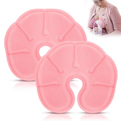 Gel Breast Ice Pack, Breast Therapy Pads for Relieving Breastfeeding Pain, Milk Jam Mastitis, Nipple Pain, Nursing Supplies for Nursing Mothers, Pink