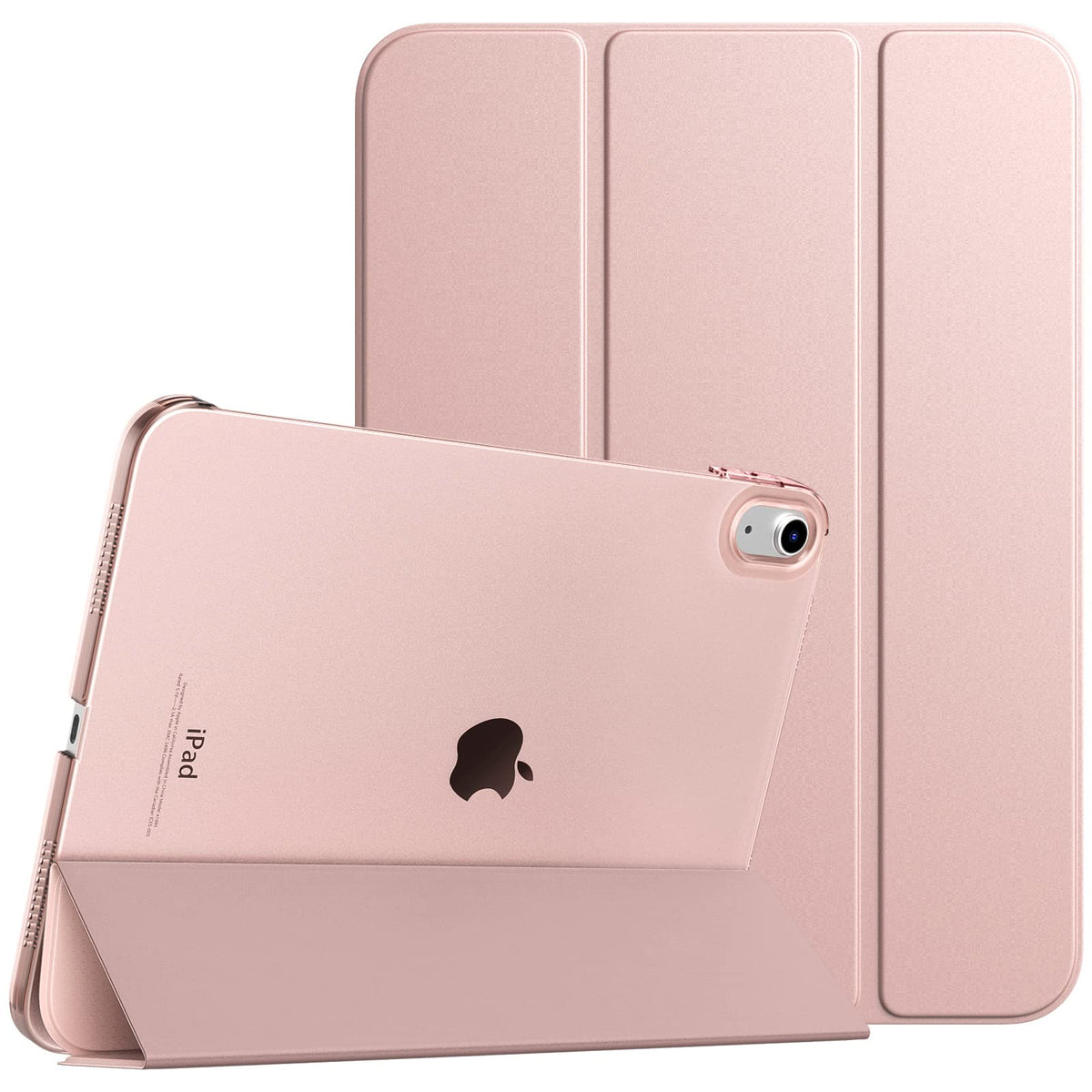 TiMOVO Case for iPad 10th Generation Case 2022, Slim Stand Cover for iPad 10th Gen 10.9 inch, Support Touch ID, Auto Wake/Sleep Smart Shell with Translucent Back, Fit iPad 10 Case, Rose Gold