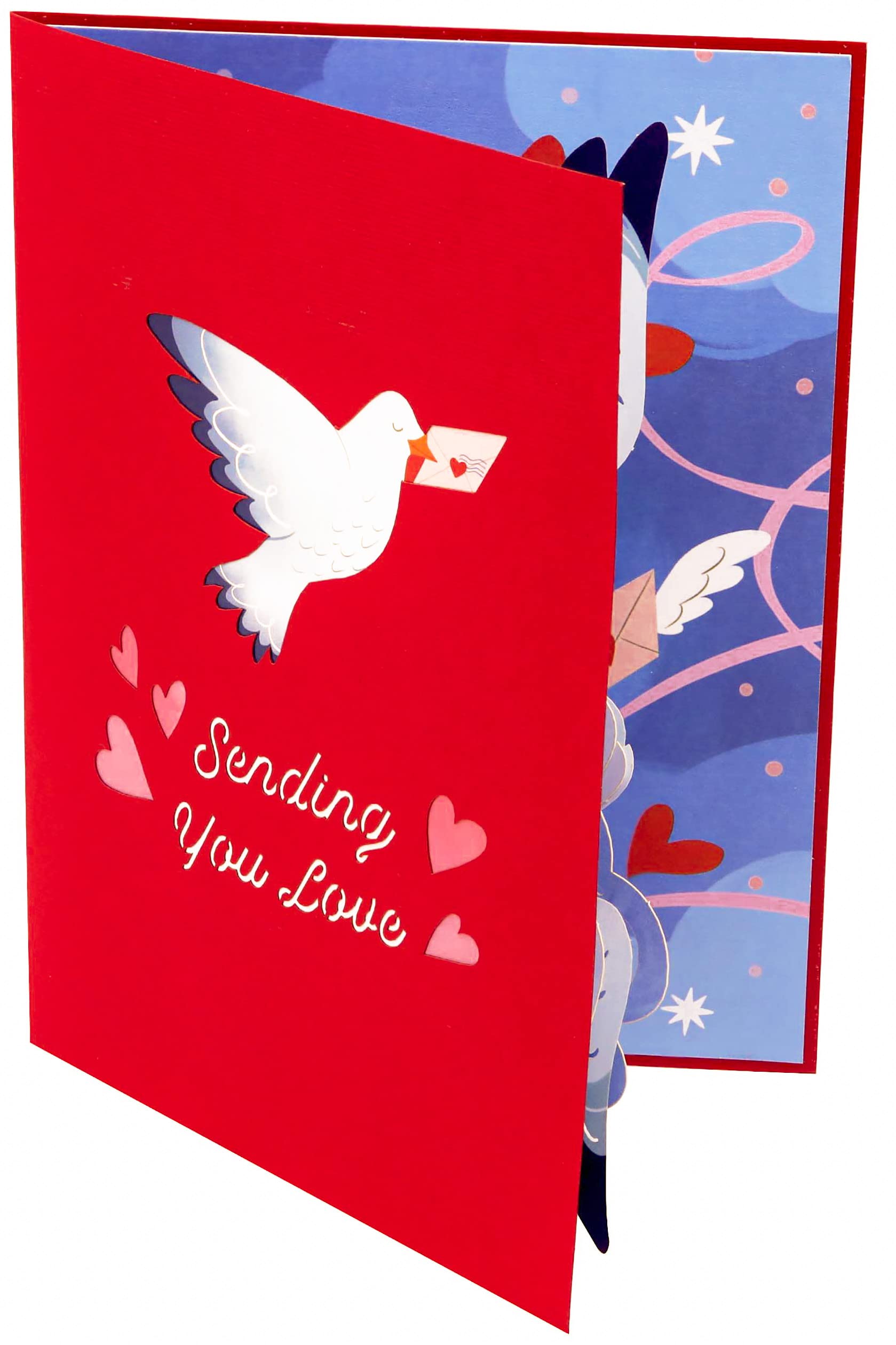 PopLife Sending Love 3D Pop Up Card for All Occasions - Valentine's Day, Mother's Day, Father's Day, Birthday, Christmas - Wedding, Love, Just Because, Thank You - For Wife, Mom, Step-Mom, For Husband