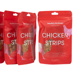 Buddylicious 100% Natural Chicken Strips Dog Treats   Natural & Healthy Dog Treat, GMO Free, Gluten Free   Perfect For Training or Everday treat