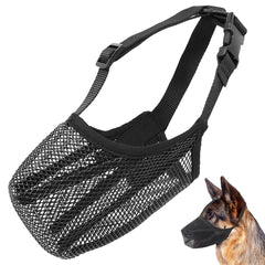 Muzzle for Large Dogs Dog Guard Soft Mesh Muzzle Breathable Dog Muzzles Dog Mask Muzzle for Large Dog with Velcro Straps Mouth Cover for Anti-Biting Anti-Barking Licking for Small Medium Large Dogs