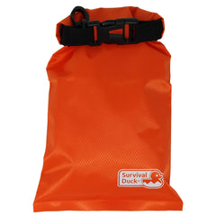 Survival Duck 1L Lightweight Dry Sack, Small Waterproof Dry Bag 1 Litre, Perfect for Keys, Cash Wallet (Orange)