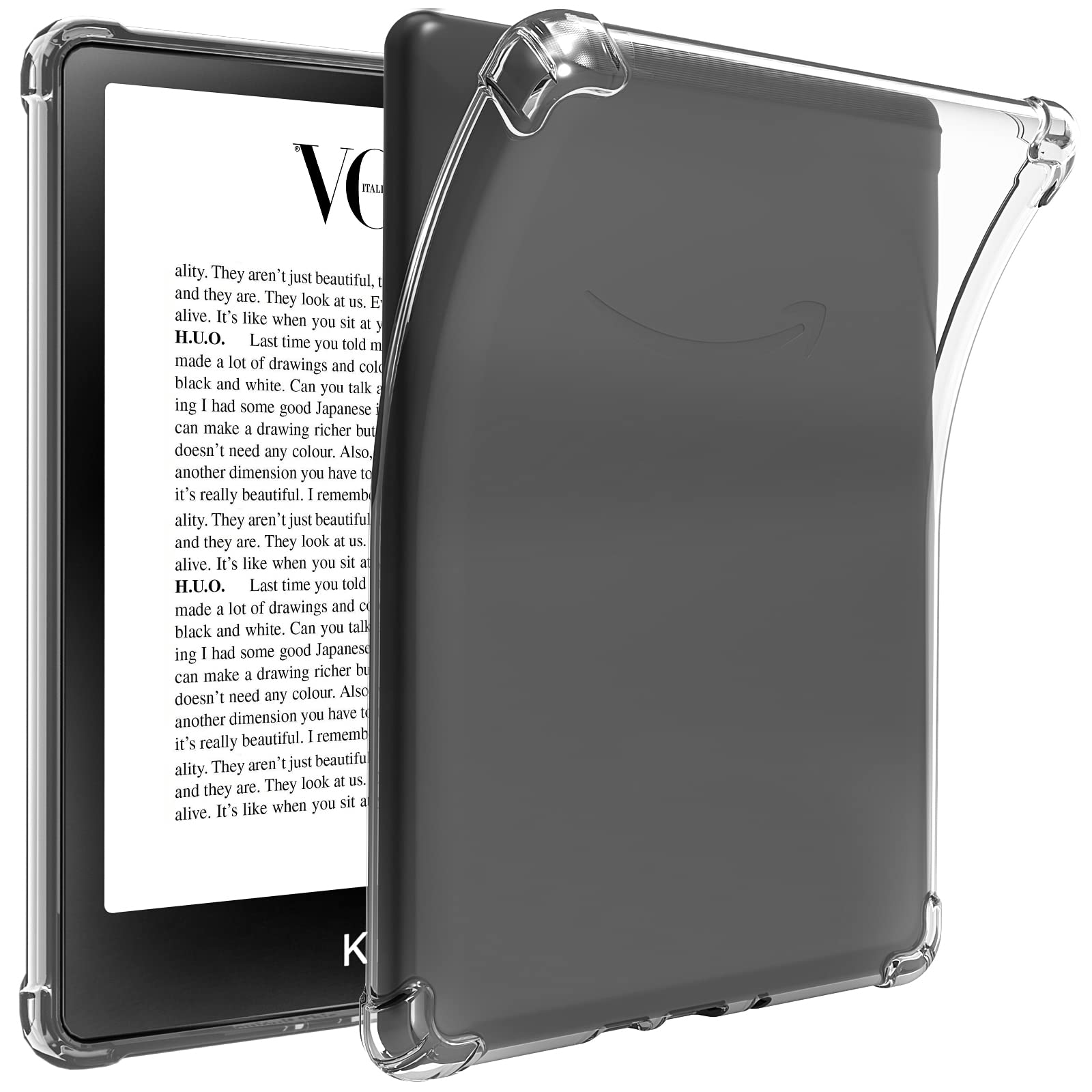 TQQ Clear Case for 6 inches Kindle (11th Generation 2022 Release), Thin Slim Soft Flexible Silicone TPU Rubber Back Cover Skin for Kindle 11 Gen 2022,Transparent