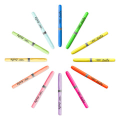 BIC Highlighter Collection Box, Assorted Intense and Pastel Colours, in Convenient Metal Gift Box, Pack of 15