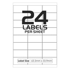 A4 Labels 24 Per Sheet, 20 Sheets 480 Sticky Label, Address Labels, Printer Labels, iSOUL Self Adhesive Printable A4 Sticker Paper for Printing, Laser Labels Stickers [Quickdry]