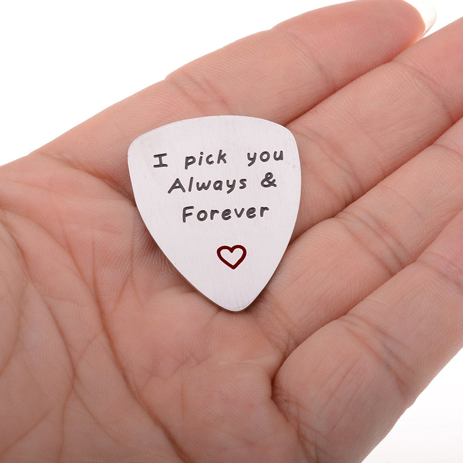 BESPMOSP Boyfriend Gifts I Pick You Always And Forever Guitar Picks For Husband Valentines Day Gifts For Him