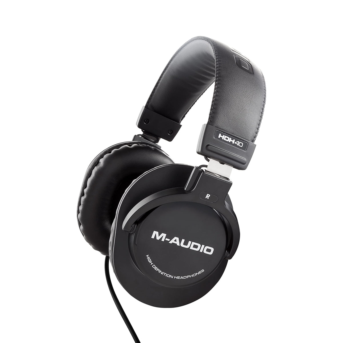 M-Audio HDH40 – Over Ear Studio Headphones with closed back design, flexible headband and 2.7m cable for studio monitoring, podcasting and recording