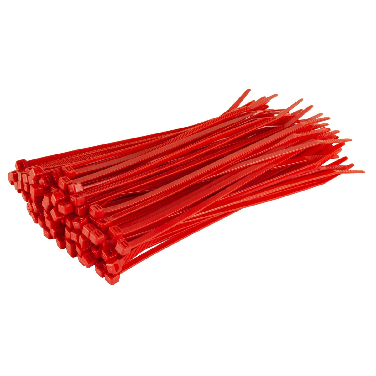 GTSE Red Cable Ties, 200mm x 2.5mm, Pack of 100, 8” Premium Nylon Zip Ties, Multi-Purpose Plastic Tie Wraps, Secure Self-Locking Mechanism, for Home, Garden, Office and DIY