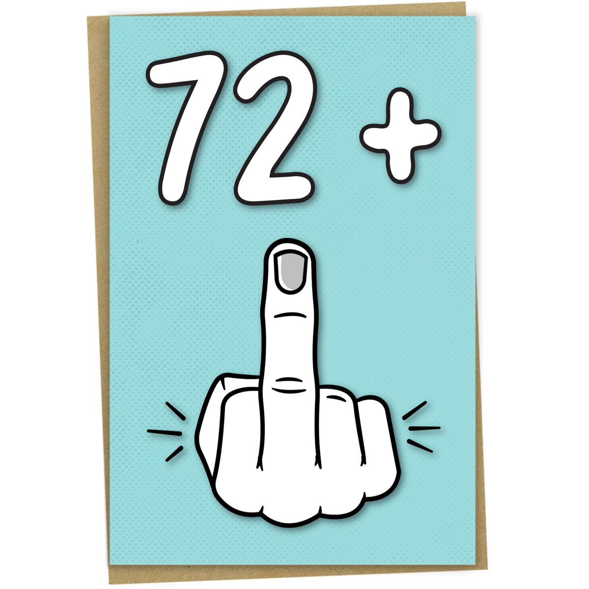 73rd Birthday Card, 72 and 1, Funny Birthday Card for 73 Year Old Women or Men, 5x7