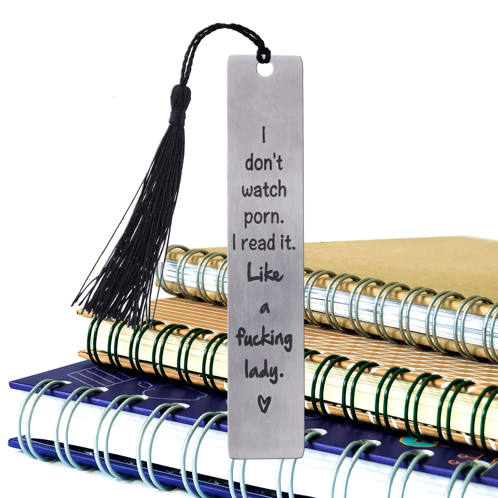 Ouligay Funny Bookmarks for Book Lovers Metal Bookmark Gift for Women Teacher Librarian Reader Bookworms Book Marker with Tassels for Friend Birthday Christmas Graduation Book Club Gifts