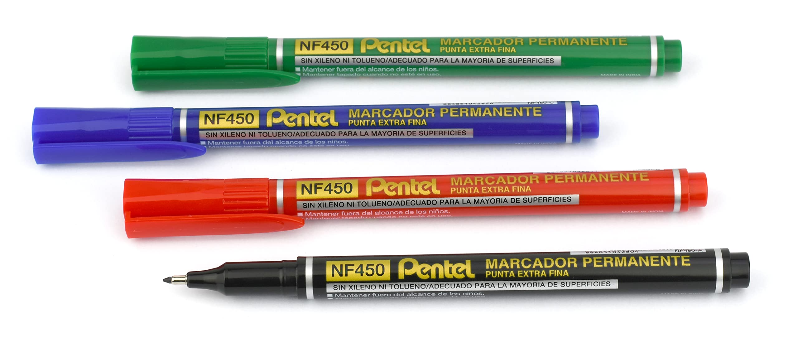 Pentel Extra Fine Permanent Marker 4pc Wallet Assorted