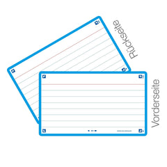 Flash Cards by Oxford, Ruled with Turquoise Frame, Pack of 80 Cards, 7.5x12.5cm Size, 400133876