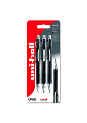 uni-ball SXN-210 RT Jetstream Black Rollerball Pens - Extremely Smooth Writing, Drawing, Art, Colouring, Note Taking, Journaling. Ink Dries Instantly. Does Not Smudge. Retractable Ballpoint - 3 Pack