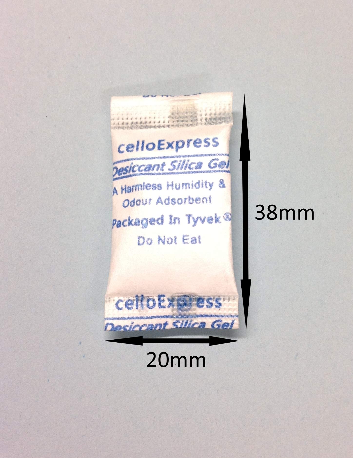 celloexpress Silica Gel Pouches - Pack of 50-1g Silica Gel in Tyvek Fabric Sachets - Total Gel Weight 50g